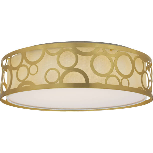 Everly Quinn Dzerun Fabric Flush Mount & Reviews Wayfair